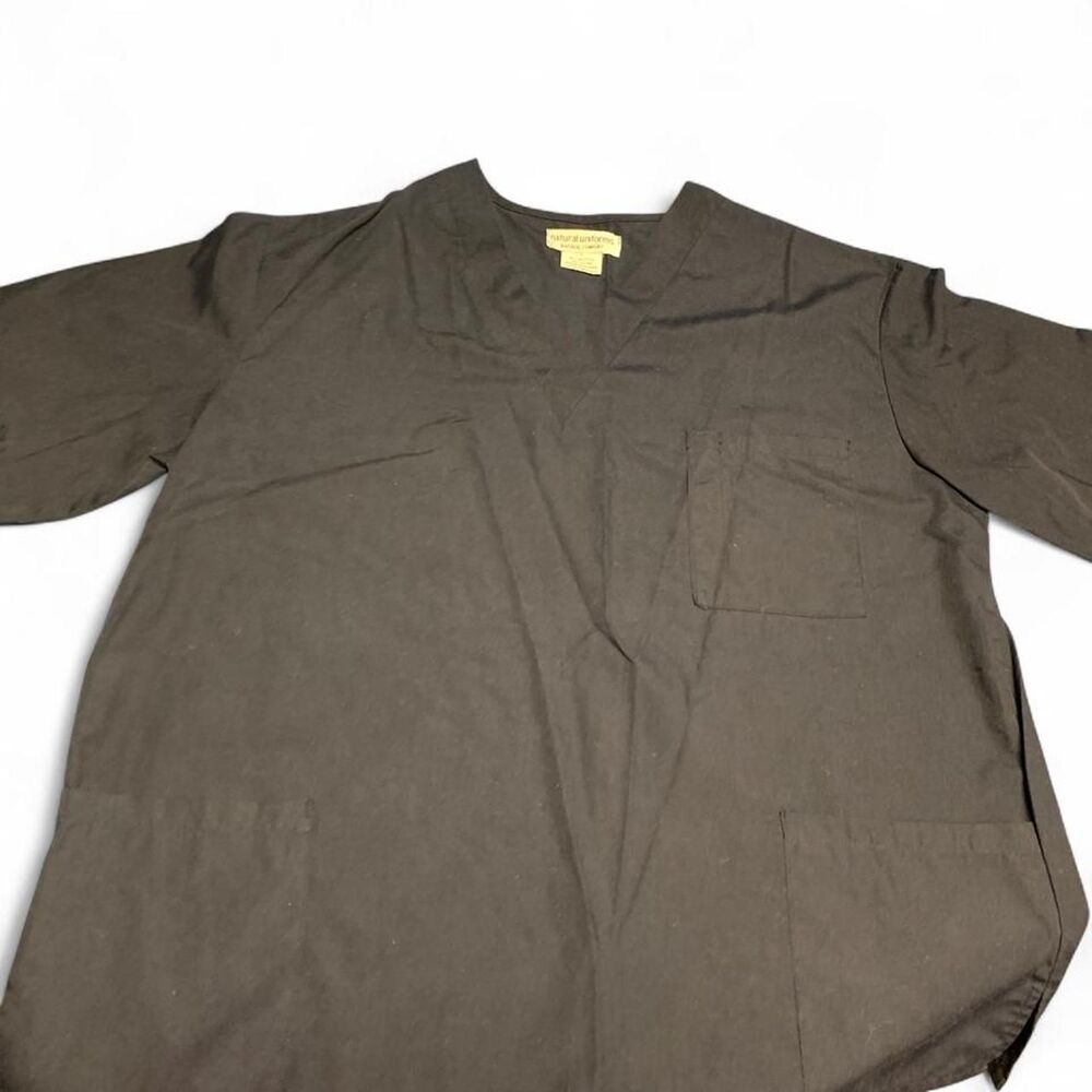Natural Uniforms black scrub top Size L